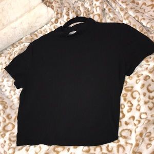 Bozzolo Mock Neck Crop Top